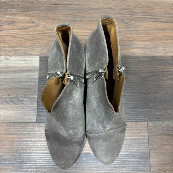 Rag & Bone Womens Size 39.5/US 9 Margot Suede Bootie Gray Heeled Almond Toe - Picture 3 of 11